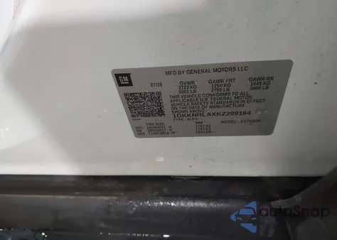 2019 GMC Acadia Sle-1 z USA, uszkodzony, nr VIN 1GKKNRLAXKZ299194